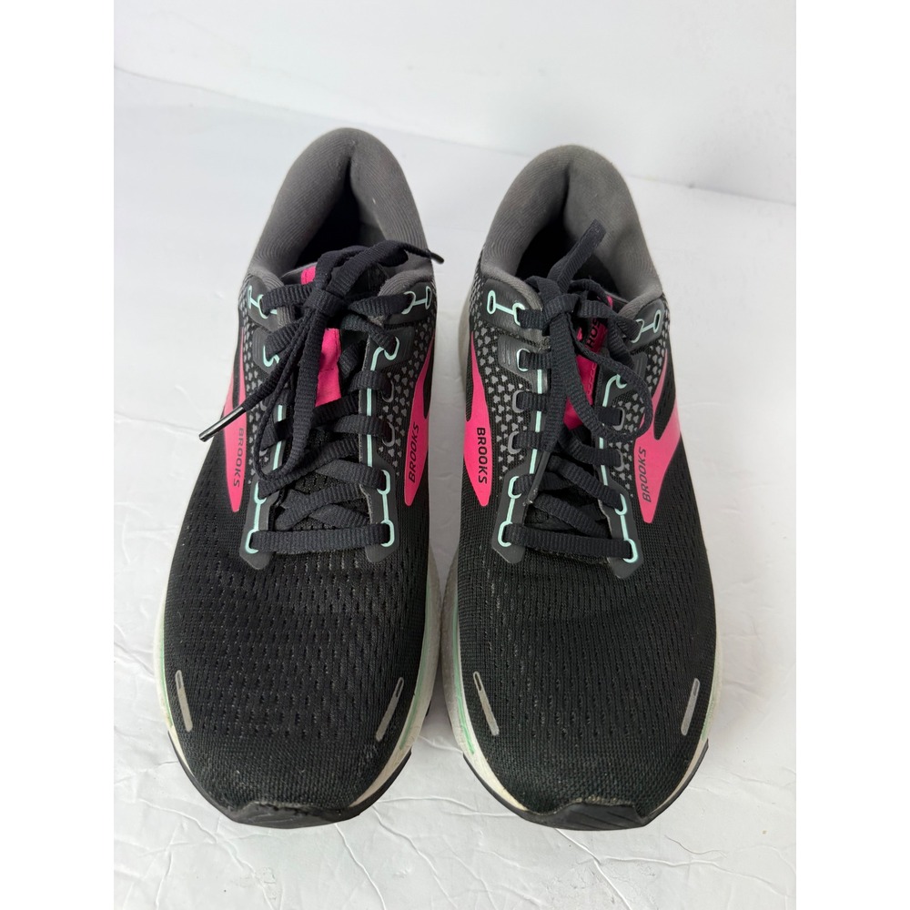 Brooks Ghost 14 Womens Running Shoes Black Pink Mint Neutral DNA LOFT Sneakers